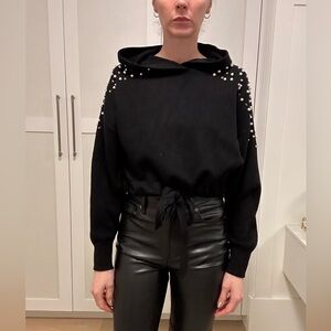 Zara sweater with pearl embellishments